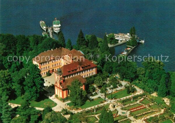 Insel Mainau Fliegeraufnahme Schloss Kirche Schlosst