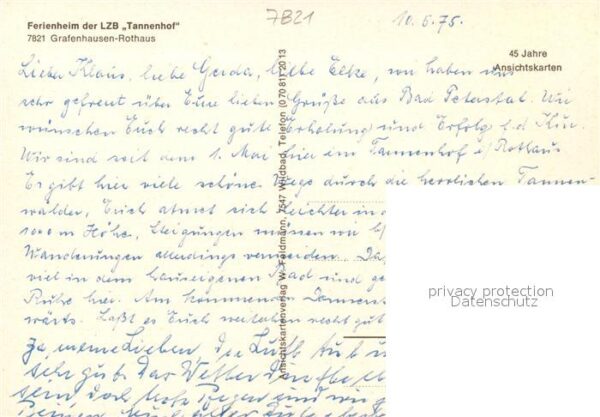 Rothaus Grafenhausen Ferienheim LZB Tannenhof – Bild 2