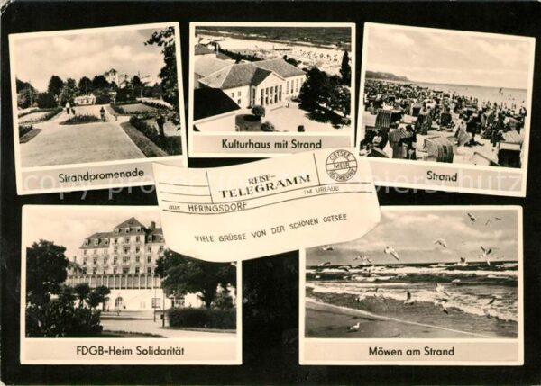 Heringsdorf Ostseebad Usedom Strandpromenade Strand Kulturhaus FDGB
