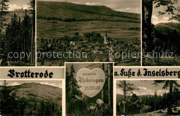 Brotterode Panorama und Teilansichten mit Inselsbe