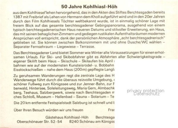 Schoenau Berchtesgaden Kohlhiasl Höh Gasthaus – Bild 2