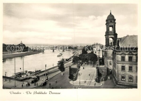 Dresden Brühlsche Terrasse vor Zerstörung 1945