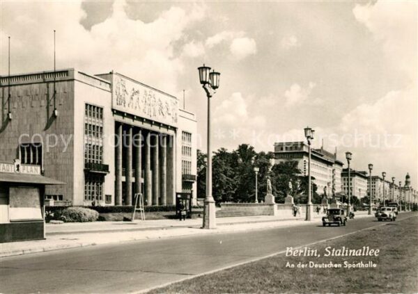 Berlin Stalinallee Deutsche Sporthalle