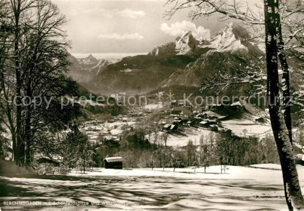 Berchtesgaden mit Schönfeldspitze und Watzmann