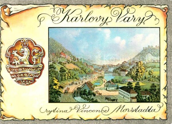 Karlovy Vary Vincenc Morstadt dobova rytina
