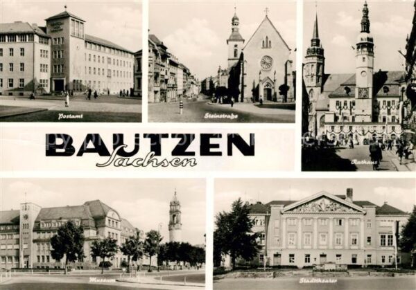 Bautzen Postamt Steinstraße Rathaus Museum Stad
