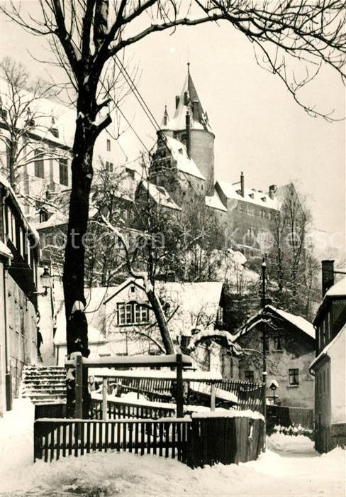 Schwarzenberg Erzgebirge Schloss Winterlandschaft