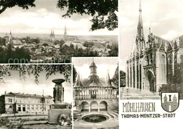 Muehlhausen Thueringen Banhof Popperoder Quelle Marienkirche T