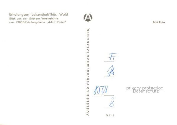 Luisenthal FDGB Erholungsheim Adolf Deter – Bild 2