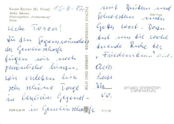 Rathen Saechsische Schweiz Erholungsheim Friedensburg Diele – Bild 2