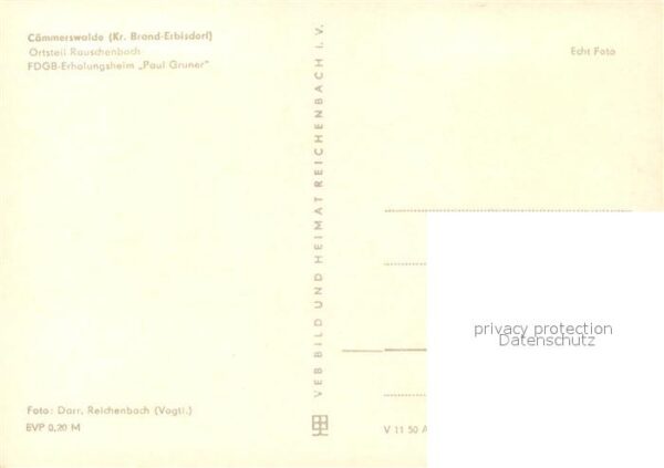 Caemmerswalde Rauschenbach FDGB Erholungsheim Paul Gr – Bild 2