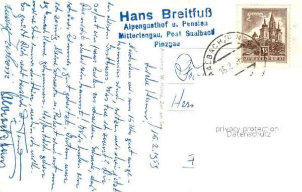Hinterglemm Saalbach Gasthof Mitterlengau Winter – Bild 2