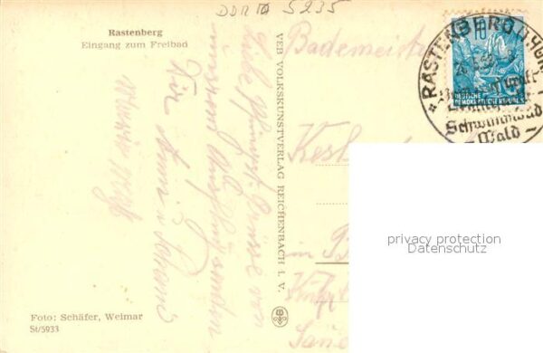 Rastenberg Eingang Freibad – Bild 2