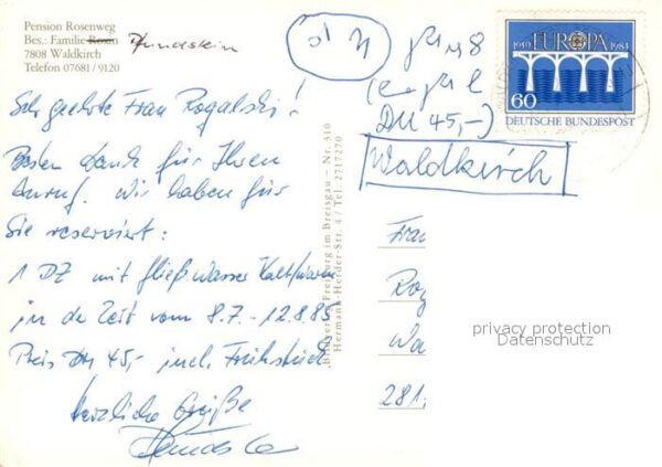 Waldkirch Breisgau Pension Rosenweg – Bild 2