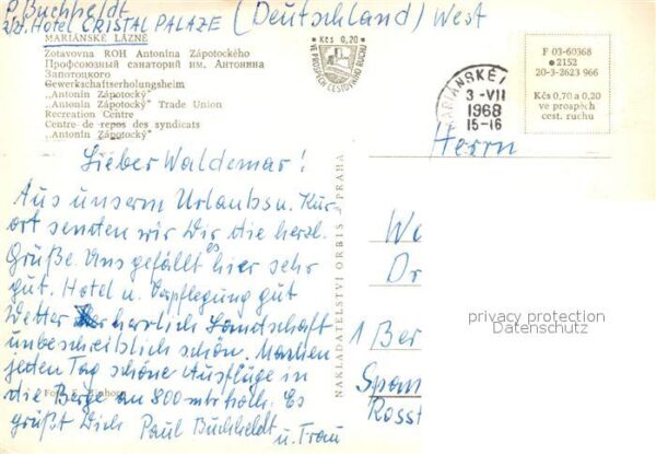 Marianske Lazne Gewerkschaftserholungsheim – Bild 2