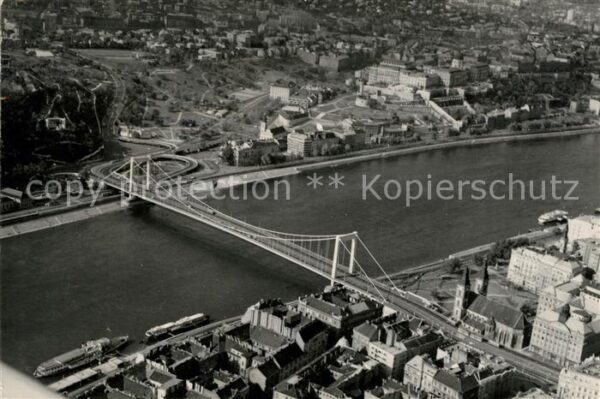 Budapest Fliegeraufnahme Elisabethbrücke