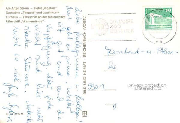 Warnemuende Ostseebad Kurhaus Hotel Neptun Fährschiff Leuchtt – Bild 2