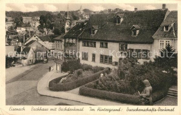 Eisenach Thueringen Bachhaus mit Bachdenkmal