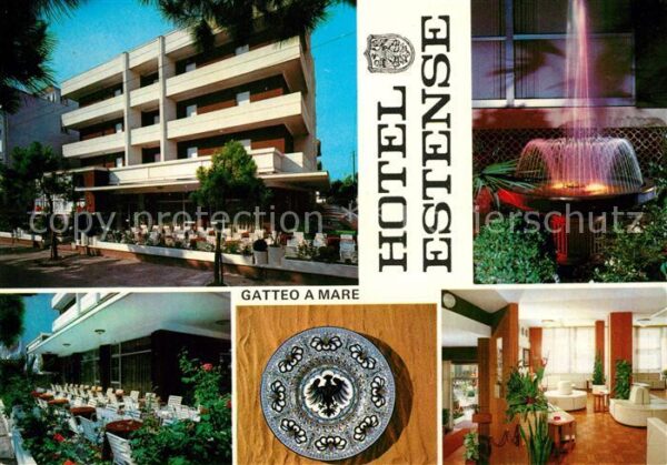 Gatteo Mare Hotel Estense Terrasse Brunnen Gastraum