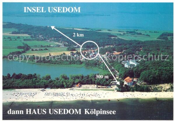Insel Usedom Fliegeraufnahme mit Kölpinsee Hotel Hau