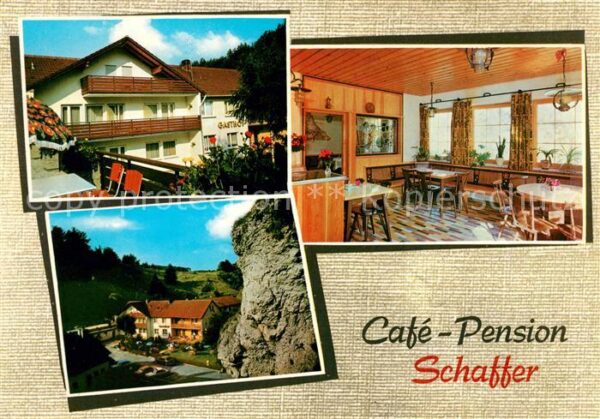 Pottenstein Oberfranken Cafe Pension Schaffer Gasträume