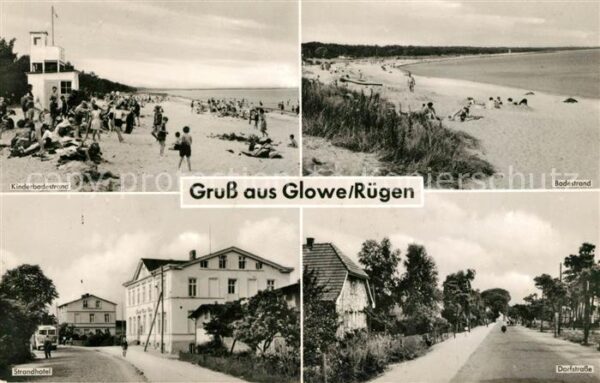 Glowe Ruegen Kinderbadestrand Strandhotel Dorfstrass