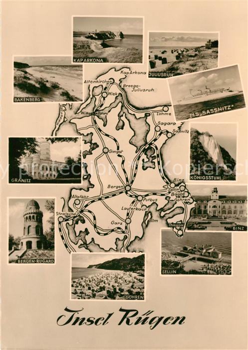 Insel Ruegen Kap Arkona MS Sassnitz Binz Sellin Berg