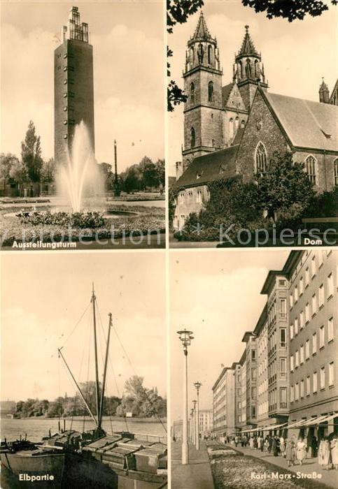 Magdeburg Dom Karl-Marx-Strasse Ausstellungsturm