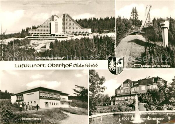 Oberhof Thueringen Interhotel Panorama Schanze am Rennstei