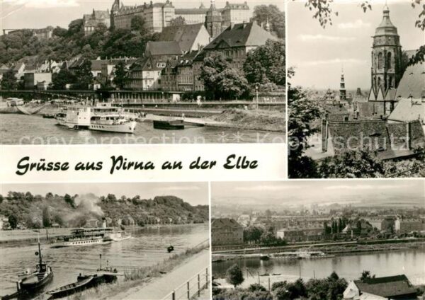 Pirna Elbepartien Schloss Kirche Fahrgastschi