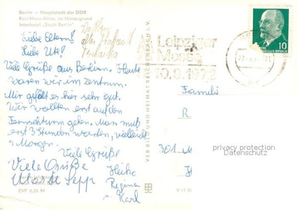 Berlin Karl Marx Alle mit Interhotel Stadt Ber – Bild 2