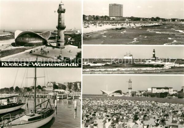 Rostock-Warnemuende Teepott mit Leuchtturm Yachthafen Hotel