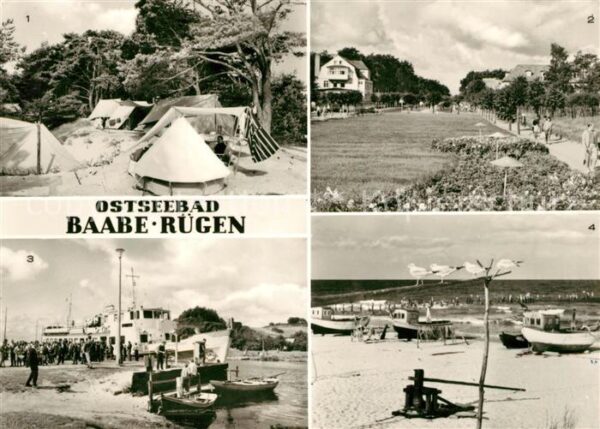 Baabe Ostseebad Ruegen Zeltplatz Strand Dampferanlegestelle Pr