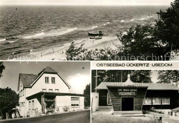 Ueckeritz Usedom Strand Ratscafe Fischerhütte