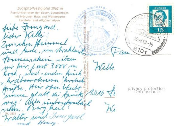 Zugspitze Zugspitz Westgipfel Aussichtsterrasse Z – Bild 2