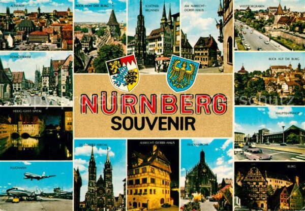 Nuernberg Altstadt Brunnen Albrecht Dürer Haus We
