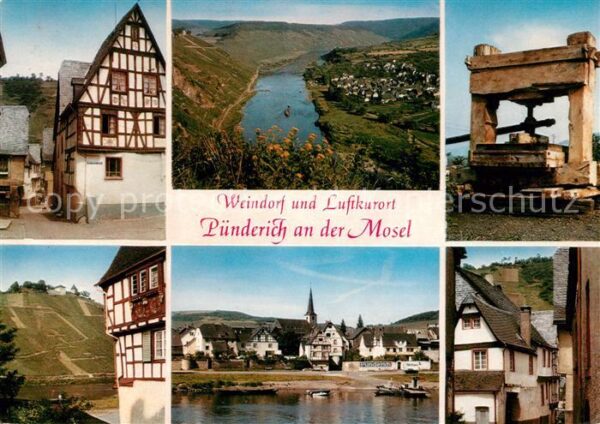 Puenderich Mosel Fachwerkhäuser Fliegeraufnahme Presse T