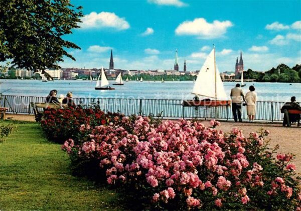 Hamburg Partie an der Aussenalster