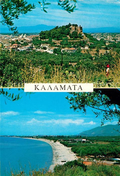 Kalamata Burg der Villehardouinen Sandstrand
