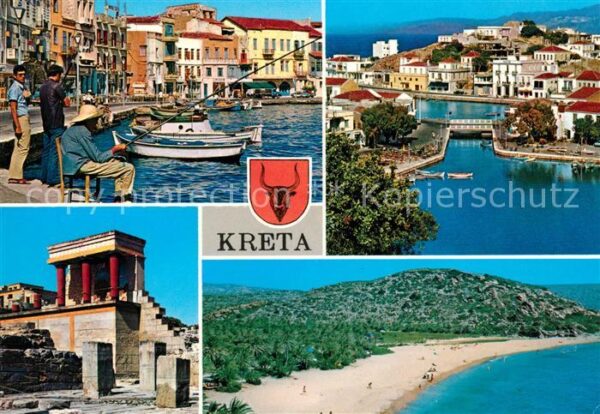 Kreta Crete Hafenpartie Tempel Strand