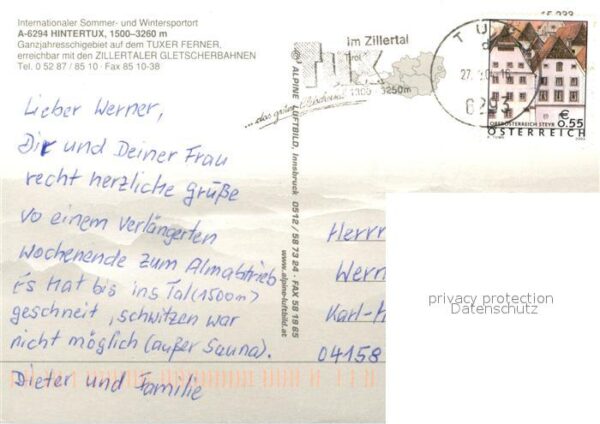 Zillertal Tirol Hintertuxer Gletscher Tuxer Fernerhaus – Bild 2