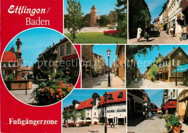 Ettlingen Fußgängerzone Denkmal Schloss