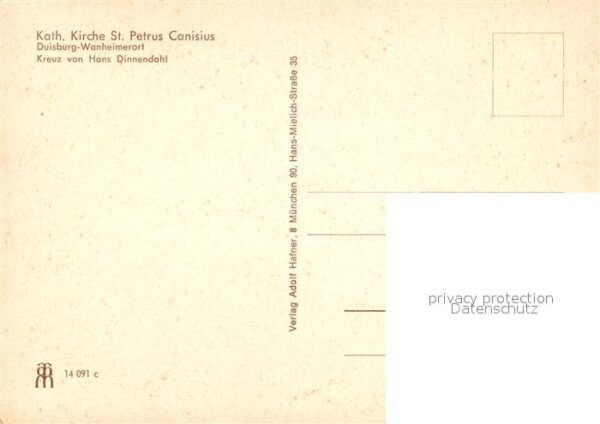 Wanheimerort Kreuz von Hans Dinnedahl Petrus Canisiu – Bild 2