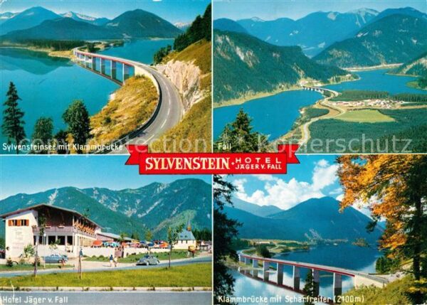 Sylvensteinsee Lenggries Hotel Jäger von Fall Flugaufnahme Klamm