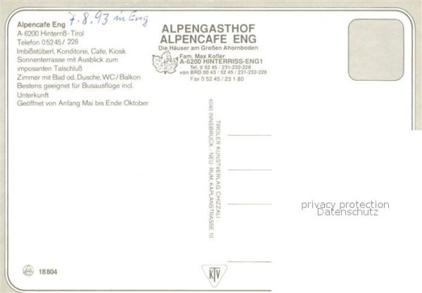 Ahornboden Alpencafe Eng Speckalm – Bild 2