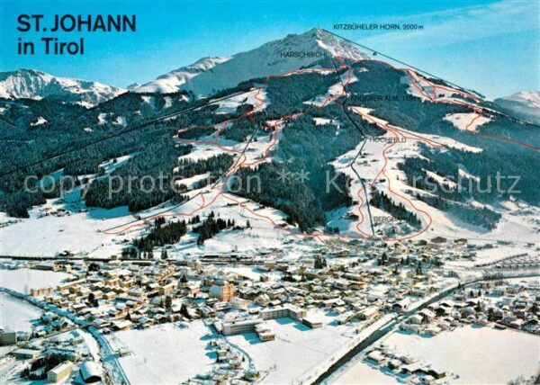 Johann Tirol St Fliegeraufnahme Winterlandschaft