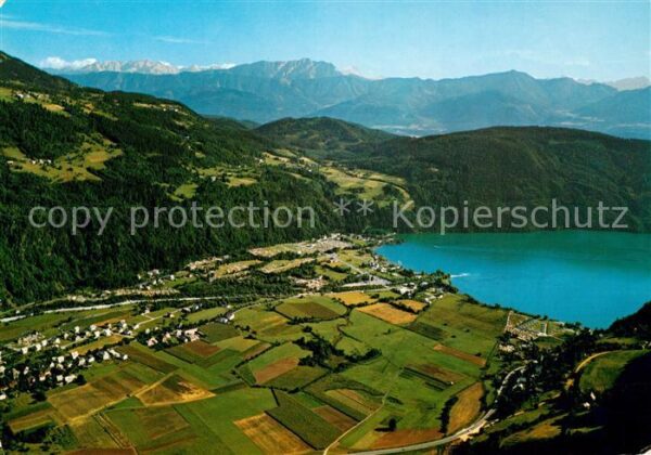 Doebriach Millstaettersee Fliegeraufnahme Glanz