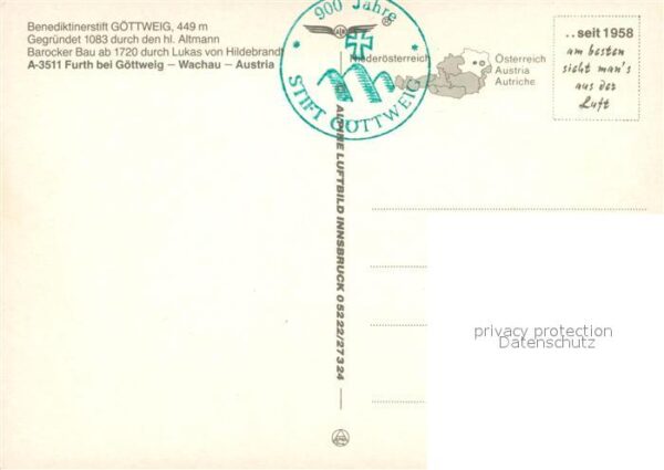 Furth Goettweig Benediktinerstift Fliegeraufnahme – Bild 2