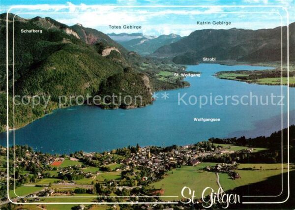 Gilgen Salzkammergut St Fliegeraufnahme Wolfgangsee