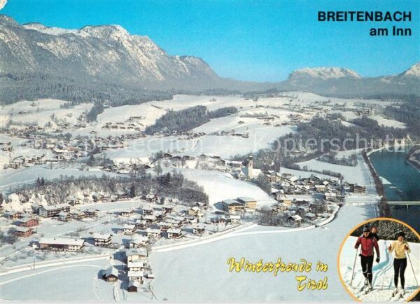 Breitenbach Inn Fliegeraufnahme Winterlandschaft
